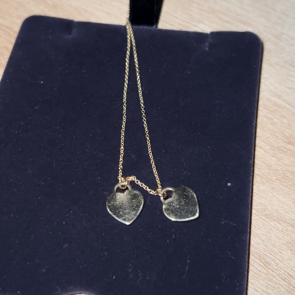 Tiffany & Co. Gold and Blue Mini Heart Pendant Necklace - Picture 14 of 17